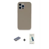 MARSİLYAN™- iPhone 13 Pro Max Kılıf Zirve Modern Özel Seri - Şeffaf Pasifik Cam Ekran Koruyucu + Renkli Kamera Lens Koruma Cam - SI