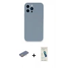 MARSİLYAN™- iPhone 13 Pro Max Kılıf Zirve Modern Özel Seri - Şeffaf Pasifik Cam Ekran Koruyucu + Renkli Kamera Lens Koruma Cam - SI