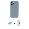 MARSİLYAN™- iPhone 13 Pro Max Kılıf Zirve Modern Özel Seri - Şeffaf Pasifik Cam Ekran Koruyucu + Shine Kamera Lens Koruma Cam - MI
