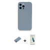MARSİLYAN™- iPhone 13 Pro Max Kılıf Zirve Modern Özel Seri - Şeffaf Pasifik Cam Ekran Koruyucu + Shine Kamera Lens Koruma Cam - PE