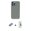 MARSİLYAN™- iPhone 13 Pro Max Kılıf Zirve Modern Özel Seri - Şeffaf Pasifik Cam Ekran Koruyucu + Shine Kamera Lens Koruma Cam - PE