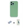 MARSİLYAN™- iPhone 13 Pro Max Kılıf Zirve Modern Özel Seri - Şeffaf Pasifik Cam Ekran Koruyucu + Shine Kamera Lens Koruma Cam - MI