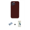 MARSİLYAN™- iPhone 13 Pro Max Kılıf Zirve Modern Özel Seri - Şeffaf Pasifik Cam Ekran Koruyucu + Shine Kamera Lens Koruma Cam - MI