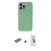 MARSİLYAN™- iPhone 13 Pro Max Kılıf Zirve Modern Özel Seri - Şeffaf Pasifik Cam Ekran Koruyucu + Renkli Kamera Lens Koruma Cam - YL