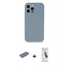 MARSİLYAN™- iPhone 13 Pro Max Kılıf Zirve Modern Özel Seri - Şeffaf Pasifik Cam Ekran Koruyucu + Renkli Kamera Lens Koruma Cam - YL