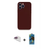 MARSİLYAN™- iPhone 13 Pro Max Kılıf Zirve Modern Özel Seri - Siyah 18D Cam Ekran Koruyucu + Pers Alüminyum Kamera Lens - GI