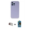 MARSİLYAN™- iPhone 13 Pro Max Kılıf Zirve Modern Özel Seri - Siyah 18D Cam Ekran Koruyucu + Rainbow Kamera Lens Koruma Cam - KI
