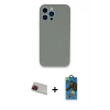 MARSİLYAN™- iPhone 13 Pro Max Kılıf Zirve Modern Özel Seri - Siyah 18D Cam Ekran Koruyucu + Rainbow Kamera Lens Koruma Cam - KI