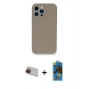 MARSİLYAN™- iPhone 13 Pro Max Kılıf Zirve Modern Özel Seri - Siyah 18D Cam Ekran Koruyucu + Rainbow Kamera Lens Koruma Cam - KI