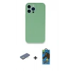 MARSİLYAN™- iPhone 13 Pro Max Kılıf Zirve Modern Özel Seri - Siyah 18D Cam Ekran Koruyucu + Renkli Kamera Lens Koruma Cam - YL