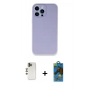 MARSİLYAN™- iPhone 13 Pro Max Kılıf Zirve Modern Özel Seri - Siyah 18D Cam Ekran Koruyucu + Shine Kamera Lens - GD