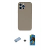MARSİLYAN™- iPhone 13 Pro Max Kılıf Zirve Modern Özel Seri - Siyah 18D Cam Ekran Koruyucu + Shine Kamera Lens Koruma Cam - MI