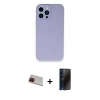 MARSİLYAN™- iPhone 13 Pro Max Kılıf Zirve Modern Özel Seri - Siyah 3D Antistatik Hayalet Cam Ekran Koruyucu + Rainbow Kamera Lens Koruma Cam - KI