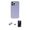 MARSİLYAN™- iPhone 13 Pro Max Kılıf Zirve Modern Özel Seri - Siyah 3D Antistatik Hayalet Cam Ekran Koruyucu + Shine Kamera Lens Koruma Cam - MI