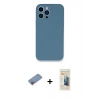 MARSİLYAN™- iPhone 13 Pro Max Kılıf Zirve Modern Özel Seri - Siyah 6D Mat Seramik Hayalet Nano Ekran Koruyucu + Shine Kamera Lens Koruma Cam - PE