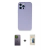 MARSİLYAN™- iPhone 13 Pro Max Kılıf Zirve Modern Özel Seri - Siyah 6D Mat Seramik Hayalet Nano Ekran Koruyucu + Neon Fosforlu Kamera Lens - YL
