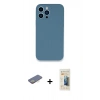 MARSİLYAN™- iPhone 13 Pro Max Kılıf Zirve Modern Özel Seri - Siyah 6D Mat Seramik Hayalet Nano Ekran Koruyucu + Renkli Kamera Lens Koruma Cam - SI