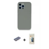 MARSİLYAN™- iPhone 13 Pro Max Kılıf Zirve Modern Özel Seri - Siyah 6D Mat Seramik Hayalet Nano Ekran Koruyucu + Renkli Kamera Lens Koruma Cam - MI