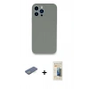 MARSİLYAN™- iPhone 13 Pro Max Kılıf Zirve Modern Özel Seri - Siyah 6D Mat Seramik Hayalet Nano Ekran Koruyucu + Renkli Kamera Lens Koruma Cam - YL
