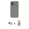 MARSİLYAN™- iPhone 13 Pro Max Kılıf Zirve Modern Özel Seri - Siyah 6D Mat Seramik Hayalet Nano Ekran Koruyucu + Rainbow Kamera Lens Koruma Cam - REGD