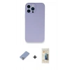 MARSİLYAN™- iPhone 13 Pro Max Kılıf Zirve Modern Özel Seri - Siyah 6D Mat Seramik Hayalet Nano Ekran Koruyucu + Koyu Yeşil Metal Kamera Lens Koruma Cam