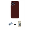 MARSİLYAN™- iPhone 13 Pro Max Kılıf Zirve Modern Özel Seri - Siyah 6D Mat Seramik Hayalet Nano Ekran Koruyucu + Shine Kamera Lens Koruma Cam - MI