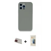 MARSİLYAN™- iPhone 13 Pro Max Kılıf Zirve Modern Özel Seri - Siyah 6D Mat Seramik Hayalet Nano Ekran Koruyucu + Rainbow Kamera Lens Koruma Cam - KI