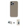 MARSİLYAN™- iPhone 13 Pro Max Kılıf Zirve Modern Özel Seri - Siyah 6D Mat Seramik Hayalet Nano Ekran Koruyucu + Rainbow Kamera Lens Koruma Cam - MI