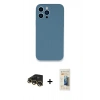 MARSİLYAN™- iPhone 13 Pro Max Kılıf Zirve Modern Özel Seri - Siyah 6D Mat Seramik Hayalet Nano Ekran Koruyucu + Raze Metal Kamera Lens - GD