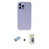 MARSİLYAN™- iPhone 13 Pro Max Kılıf Zirve Modern Özel Seri - Siyah 6D Mat Seramik Hayalet Nano Ekran Koruyucu + Shine Kamera Lens Koruma Cam - MI