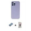 MARSİLYAN™- iPhone 13 Pro Max Kılıf Zirve Modern Özel Seri - Siyah Bilvis 3D Cam Ekran Koruyucu + Gökkuşağı Shine Kamera Lens Koruma Cam