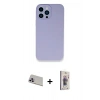 MARSİLYAN™- iPhone 13 Pro Max Kılıf Zirve Modern Özel Seri - Siyah Bilvis 3D Cam Ekran Koruyucu + Rainbow Kamera Lens Koruma Cam - MR