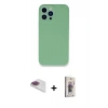 MARSİLYAN™- iPhone 13 Pro Max Kılıf Zirve Modern Özel Seri - Siyah Bilvis 3D Cam Ekran Koruyucu + Pers Alüminyum Kamera Lens - GI