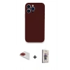 MARSİLYAN™- iPhone 13 Pro Max Kılıf Zirve Modern Özel Seri - Siyah Bilvis 3D Cam Ekran Koruyucu + Pers Alüminyum Kamera Lens - KI