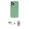 MARSİLYAN™- iPhone 13 Pro Max Kılıf Zirve Modern Özel Seri - Siyah Bilvis 3D Cam Ekran Koruyucu + Pers Alüminyum Kamera Lens - GD
