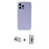 MARSİLYAN™- iPhone 13 Pro Max Kılıf Zirve Modern Özel Seri - Siyah Bilvis 3D Cam Ekran Koruyucu + Rainbow Kamera Lens Koruma Cam - REGD