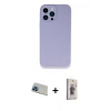 MARSİLYAN™- iPhone 13 Pro Max Kılıf Zirve Modern Özel Seri - Siyah Bilvis 3D Cam Ekran Koruyucu + Rainbow Kamera Lens Koruma Cam - MI