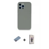 MARSİLYAN™- iPhone 13 Pro Max Kılıf Zirve Modern Özel Seri - Siyah Bilvis 3D Cam Ekran Koruyucu + Shine Kamera Lens Koruma Cam - PE