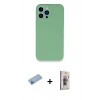 MARSİLYAN™- iPhone 13 Pro Max Kılıf Zirve Modern Özel Seri - Siyah Bilvis 3D Cam Ekran Koruyucu + Shine Kamera Lens Koruma Cam - MI