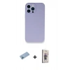 MARSİLYAN™- iPhone 13 Pro Max Kılıf Zirve Modern Özel Seri - Siyah Bilvis 3D Cam Ekran Koruyucu + Shine Kamera Lens Koruma Cam - MI