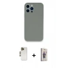 MARSİLYAN™- iPhone 13 Pro Max Kılıf Zirve Modern Özel Seri - Siyah Bilvis 3D Cam Ekran Koruyucu + Shine Kamera Lens - GD