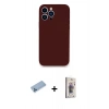 MARSİLYAN™- iPhone 13 Pro Max Kılıf Zirve Modern Özel Seri - Siyah Bilvis 3D Cam Ekran Koruyucu + Shine Kamera Lens Koruma Cam - MI