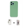 MARSİLYAN™- iPhone 13 Pro Max Kılıf Zirve Modern Özel Seri - Siyah Bilvis 3D Cam Ekran Koruyucu + Shine Kamera Lens - GD