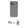 MARSİLYAN™- iPhone 13 Pro Max Kılıf Zirve Modern Özel Seri - Siyah Bilvis 3D Mat Cam Ekran Koruyucu + Rainbow Kamera Lens Koruma Cam - BZ