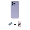 MARSİLYAN™- iPhone 13 Pro Max Kılıf Zirve Modern Özel Seri - Siyah Bilvis 3D Mat Cam Ekran Koruyucu + Shine Kamera Lens Koruma Cam - GI