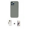 MARSİLYAN™- iPhone 13 Pro Max Kılıf Zirve Modern Özel Seri - Siyah Bilvis 3D Mat Cam Ekran Koruyucu + Shine Kamera Lens - GD