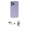 MARSİLYAN™- iPhone 13 Pro Max Kılıf Zirve Modern Özel Seri - Siyah Bilvis 3D Mat Cam Ekran Koruyucu + Gold Pers Alüminyum Kamera Lens