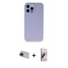 MARSİLYAN™- iPhone 13 Pro Max Kılıf Zirve Modern Özel Seri - Siyah Bilvis 3D Mat Cam Ekran Koruyucu + Rainbow Kamera Lens Koruma Cam - KI