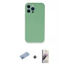 MARSİLYAN™- iPhone 13 Pro Max Kılıf Zirve Modern Özel Seri - Siyah Bilvis 3D Mat Cam Ekran Koruyucu + Shine Kamera Lens Koruma Cam - MI