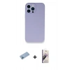 MARSİLYAN™- iPhone 13 Pro Max Kılıf Zirve Modern Özel Seri - Siyah Bilvis 3D Mat Cam Ekran Koruyucu + Shine Kamera Lens Koruma Cam - MI